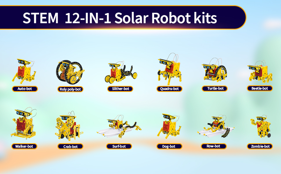 12-in-1 Solar Robot kits