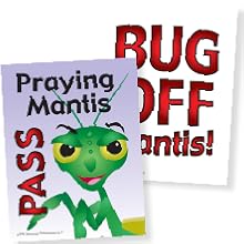 Images of praying mantis passes from the game