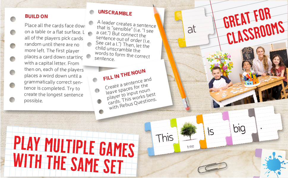 Play multiple learning games with the same set